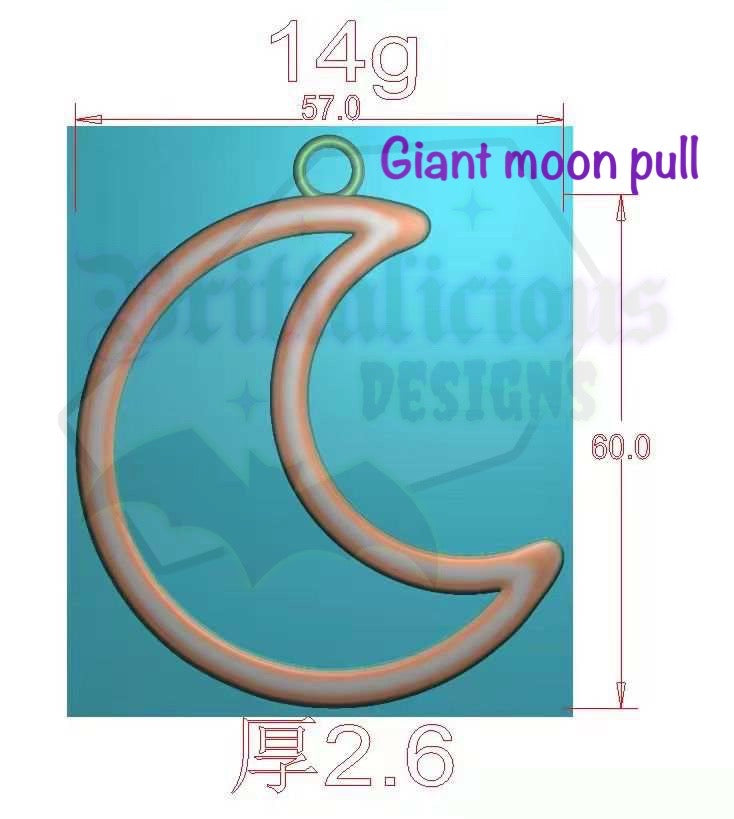 EXCLUSIVE - #5 giant moon zipper pull