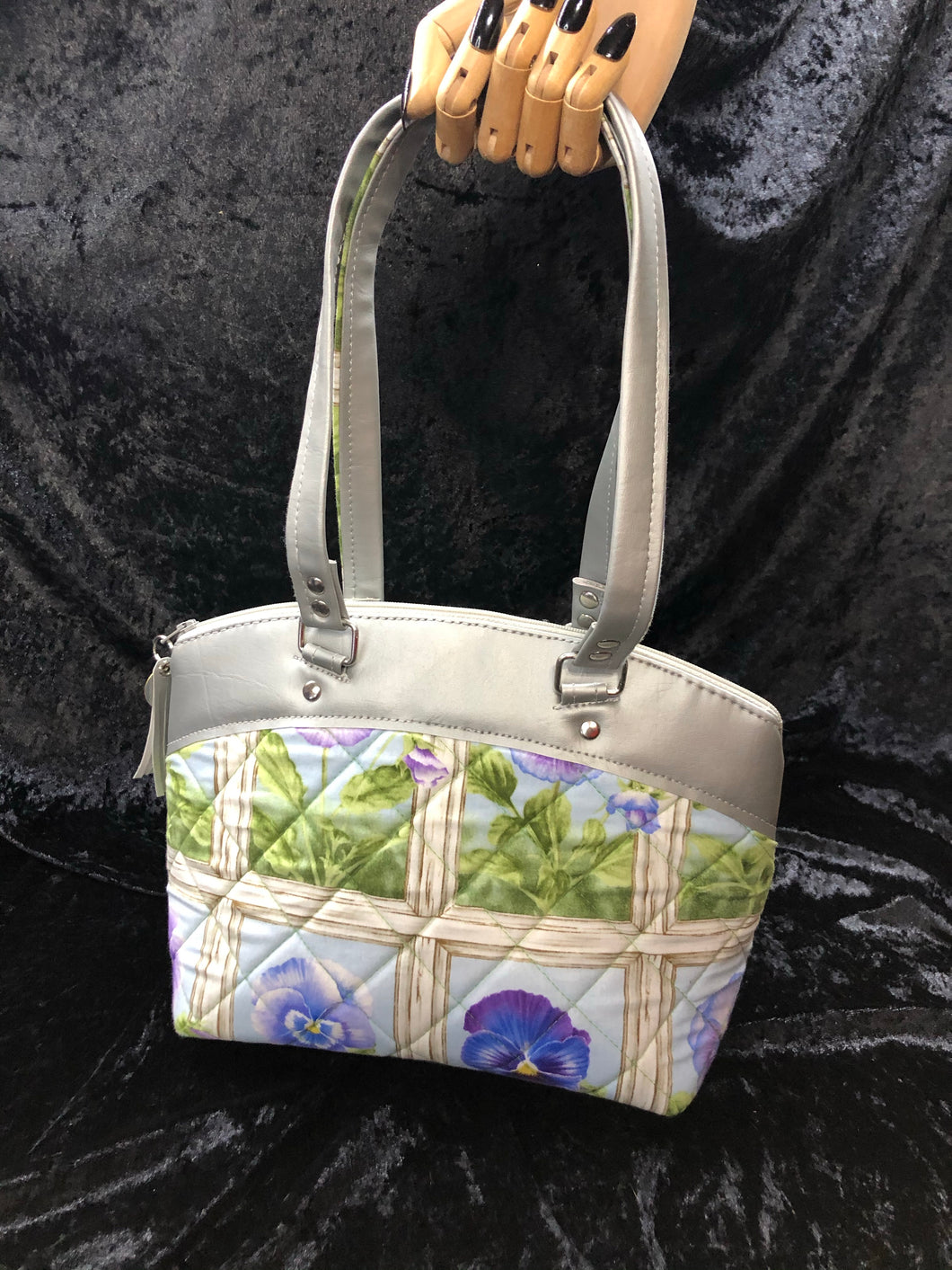 Quilted Flower Hand Bag