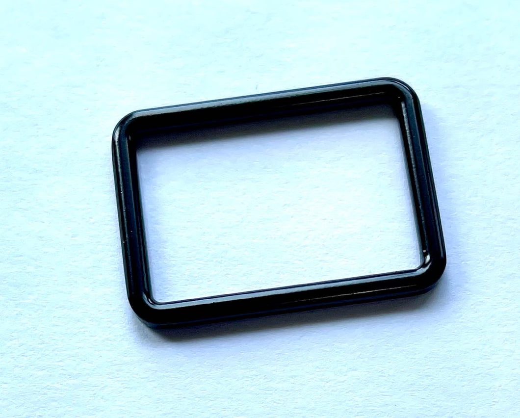 1” Black rectangle rings