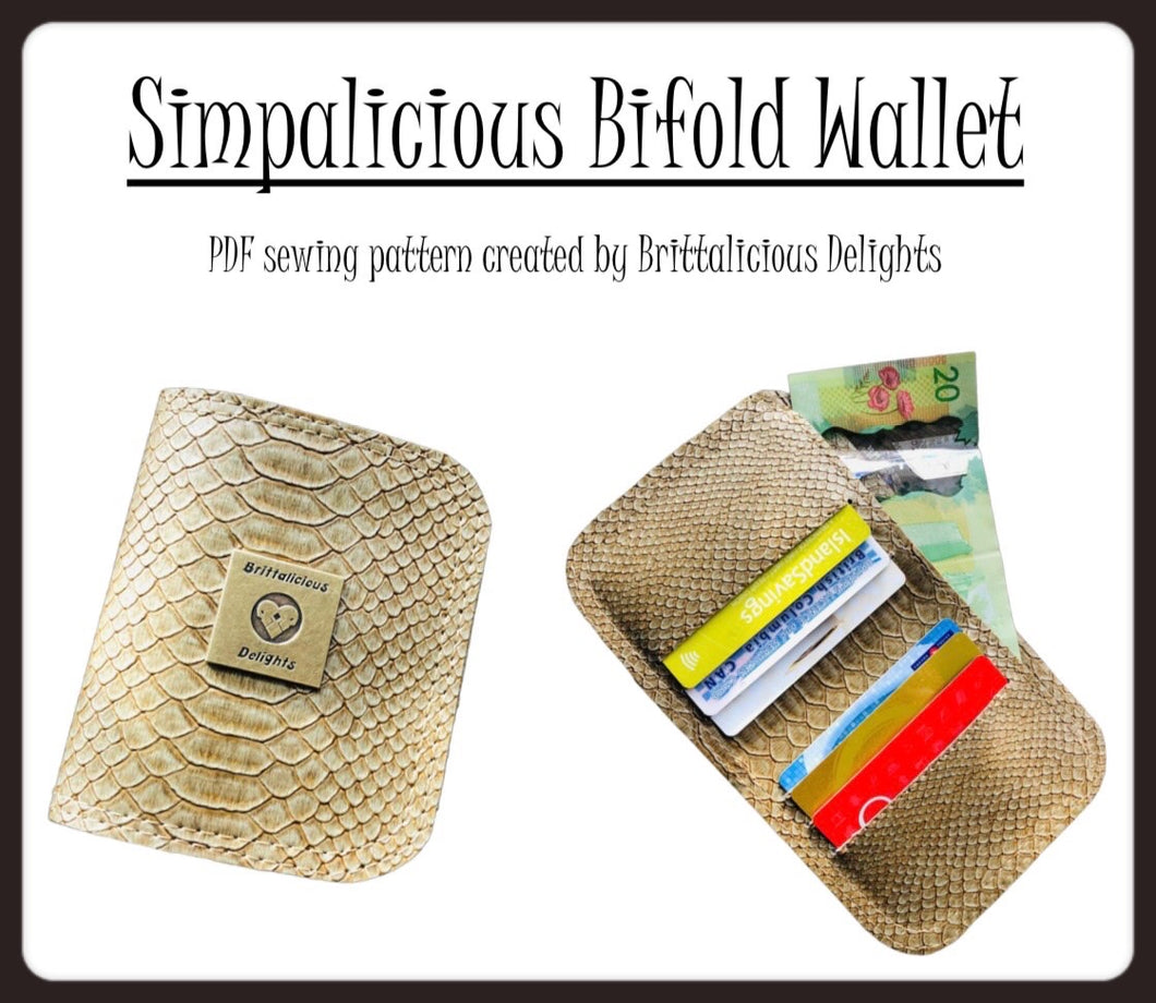 Simpalicious Bifold Wallet PDF Sewing Pattern